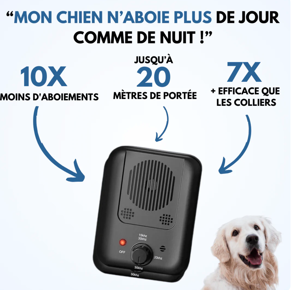 SilenceToutou - Dispositif anti-aboiement pour chien